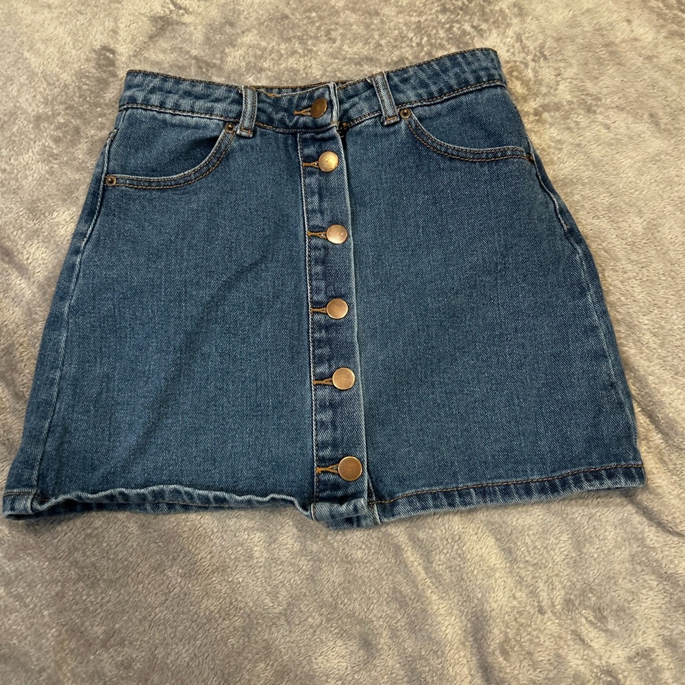 Forever 21 Blue Denim Mini Skirt